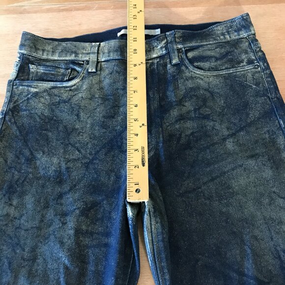 Hudson Barbara Jeans Women 34 Blue Ombre Foil Flared Wide Leg High Rise 16624 - Picture 9 of 14